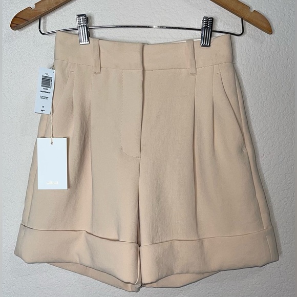 ARITZIA NWT Wilfred Labyrinth Trouser Short Size 00 in Flax Beige - Picture 1 of 8